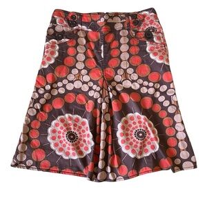 Truworths Stylish Red and Brown Patterned Skirt